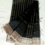 Premium Black Cotton Saree