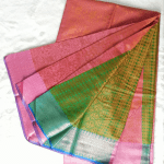 Coral Pink Kanjikatan Silk Saree