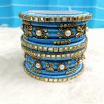 Aqua Blue Handcrafted Bangle Set